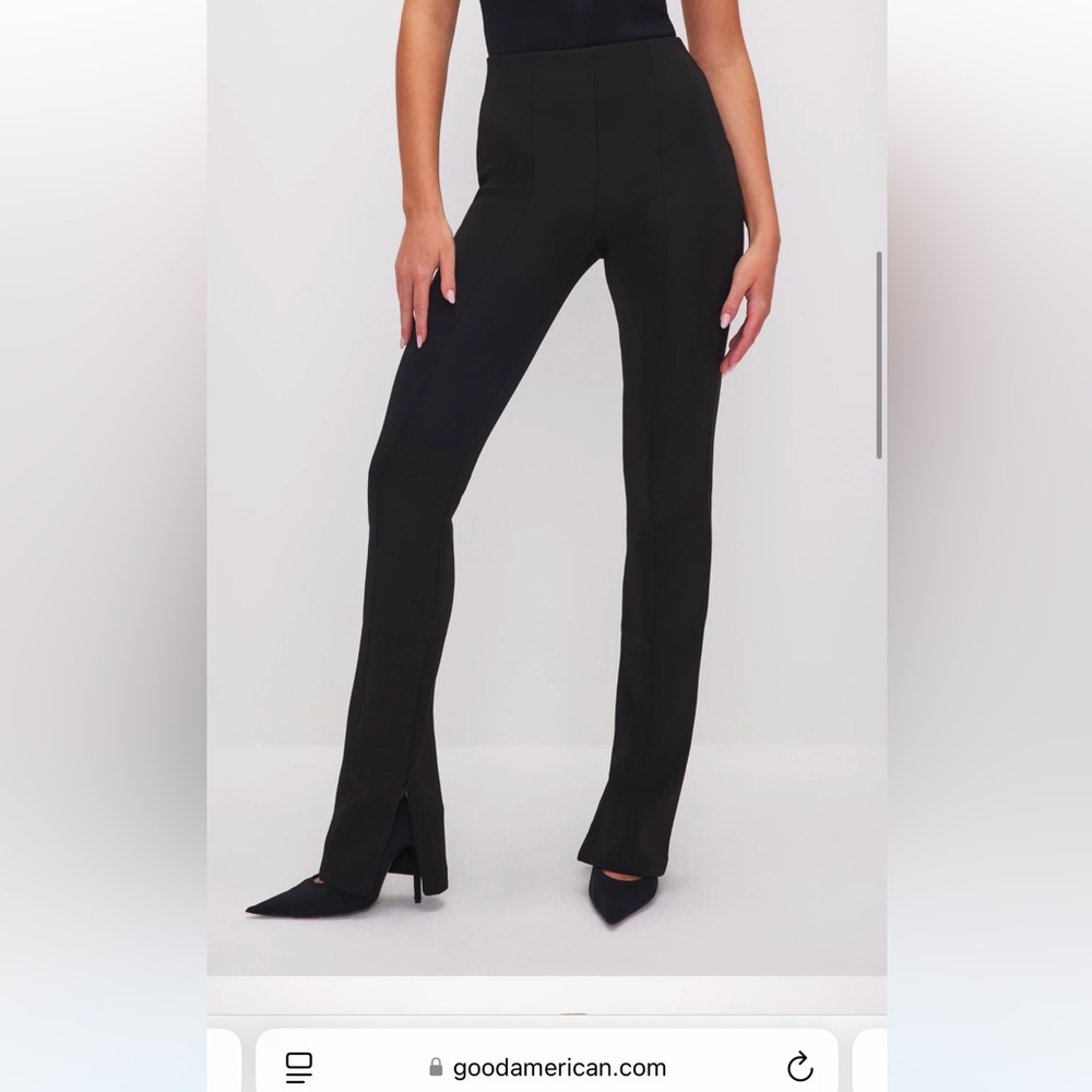 Good American Scuba Flare Dress Pant